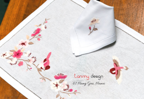Placemat & napkin set - Tanmy Design embroidery